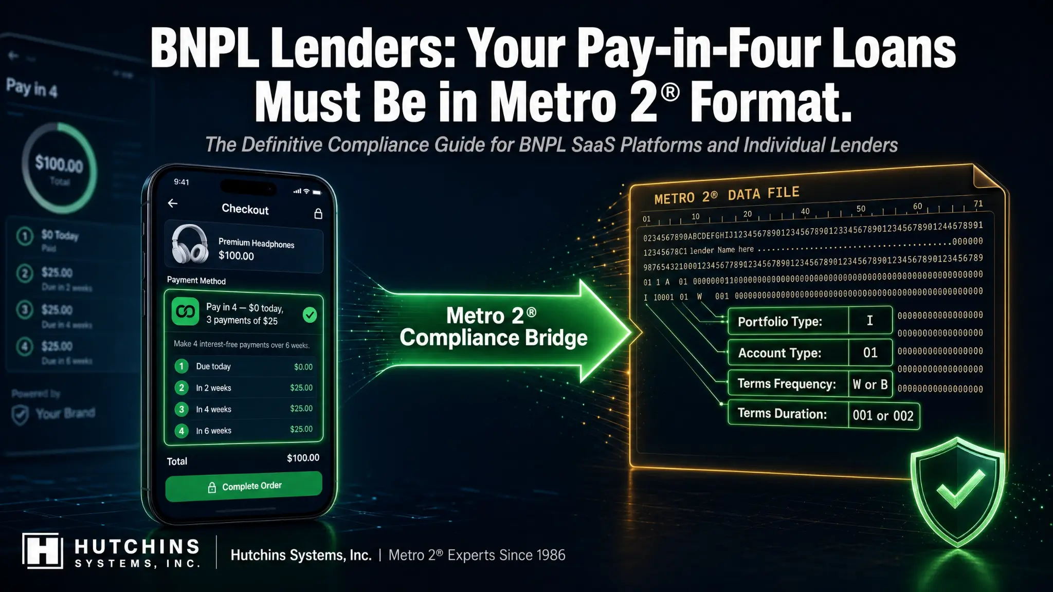 BNPL Pay-in-Four loans must be in Metro 2 format — compliance bridge diagram